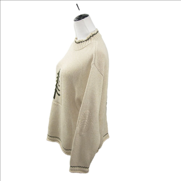 Cotton Country by Parkhurst Pine Tree Design Sweater Size XL - Picture 2 of 6